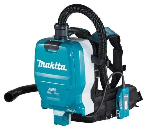 Makita DVC265ZXU 2x18V Ruggedragen Stofzuiger Met Machine Aansluiting, 3 Adapters En AWS Zender 1 Makita DVC265ZXU 2x18V Ruggedragen Stofzuiger Met Machine Aansluiting, 3 Adapters En AWS Zender