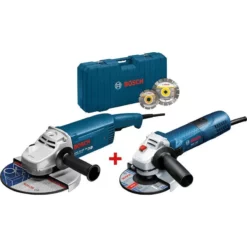 Bosch Blauw GWS22-230JH + GWS7-125 + 2 Diamantschijven In Koffer