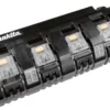 Makita DC18SF 14,4-18V Quatro-Snellader Voor 4 Makita Li-ion Schuifaccu's