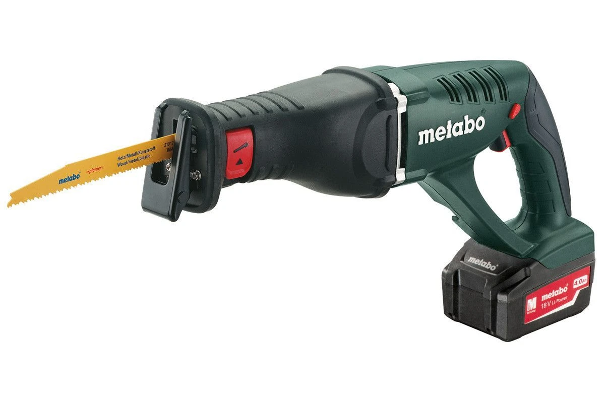 Metabo ASE18LTX Reciprozaag 18V Met 2 Li-Power Accu's 5,2Ah, Lader, In Koffer - 602269650 1 Metabo ASE18LTX Reciprozaag 18V Met 2 Li-Power Accu's 5,2Ah, Lader, In Koffer - 602269650