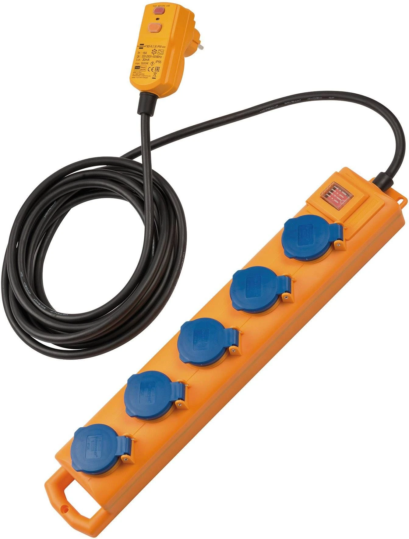 Brennenstuhl Super-Solid SL554 DE FI Tafelcontactdozenblok IP54 5-voudig 5m H07RN-F 3G1,5 - 1159900805 1 Brennenstuhl Super-Solid SL554 DE FI Tafelcontactdozenblok IP54 5-voudig 5m H07RN-F 3G1,5 - 1159900805