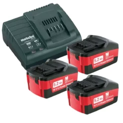 Metabo 18V Basis-set, 3x Accu 5,2Ah, 1x Lader ASC55 - 685048000