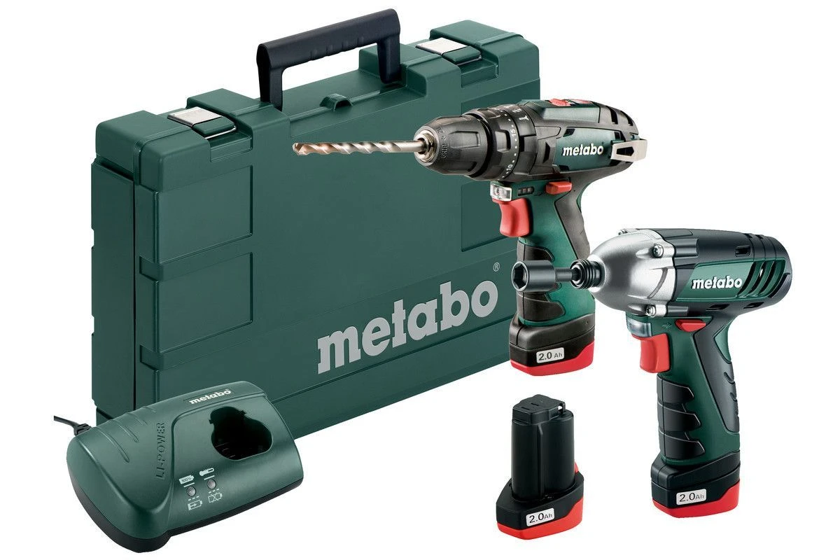 Metabo PowerMaxx Combo Set 10.8V: SB Klopboormachine / Schroefmachine + SSD Slagschroevendraaier Met 2 Accu's 685091000 1 Metabo PowerMaxx Combo Set 10.8V: SB Klopboormachine / Schroefmachine + SSD Slagschroevendraaier Met 2 Accu's 685091000