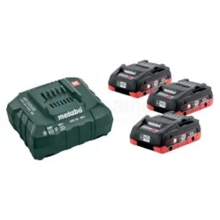 Metabo Basis Accu Set 18V 3x Accu LiHD 4.0 Ah, Lader ASC 55