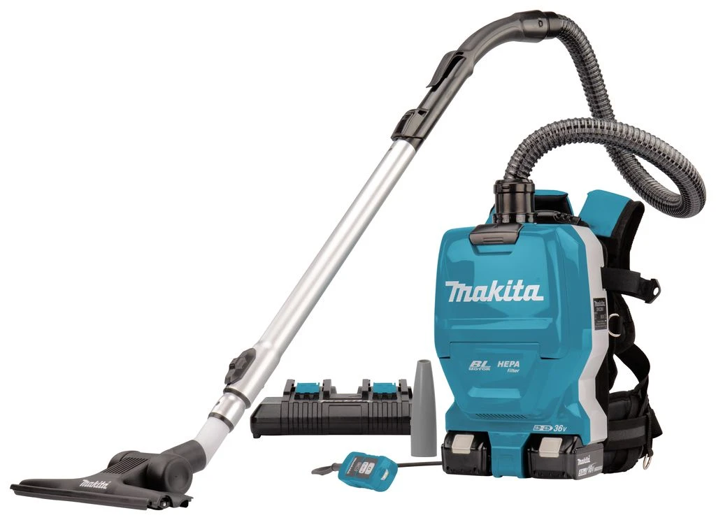Makita DVC261TX22 2x18V Rugstofzuiger Met 2x5,0Ah Accu Met Stofafzuigset In Doos 1 Makita DVC261TX22 2x18V Rugstofzuiger Met 2x5,0Ah Accu Met Stofafzuigset In Doos