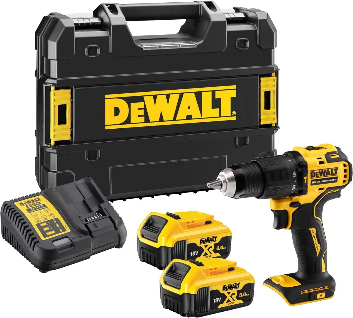 DeWalt Schroefmachine DCD709P2T-QW 18V XR Brushless Met 2x 5Ah Accu En Lader 1 DeWalt Schroefmachine DCD709P2T-QW 18V XR Brushless Met 2x 5Ah Accu En Lader