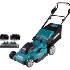 Makita DLM538PT2 2x18V Grasmaaier 53cm 2x5,0Ah Accu Met Duo Snellader In Doos