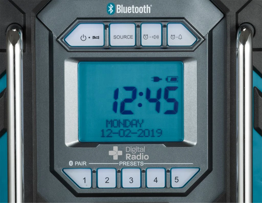 Makita DMR301 Bouwradio FM DAB/DAB+ Bluetooth Met Laadfunctie Zonder Accu's In Doos 3 Makita DMR301 Bouwradio FM DAB/DAB+ Bluetooth Met Laadfunctie Zonder Accu's In Doos - Afbeelding 3