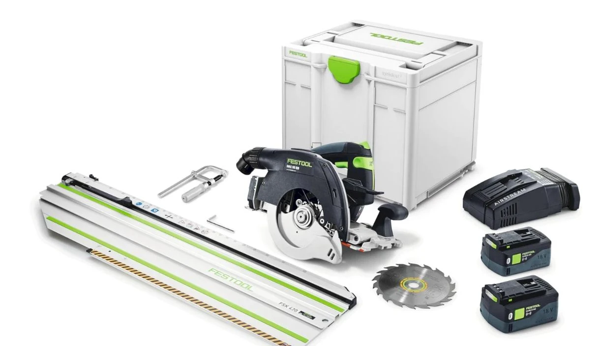 Festool HKC 55 5,0 EBI-Set-FSK 420 Accu Pendelkapzaag 18V 5.0Ah In Systainer Met Afkortrail FSK 420 - 577675