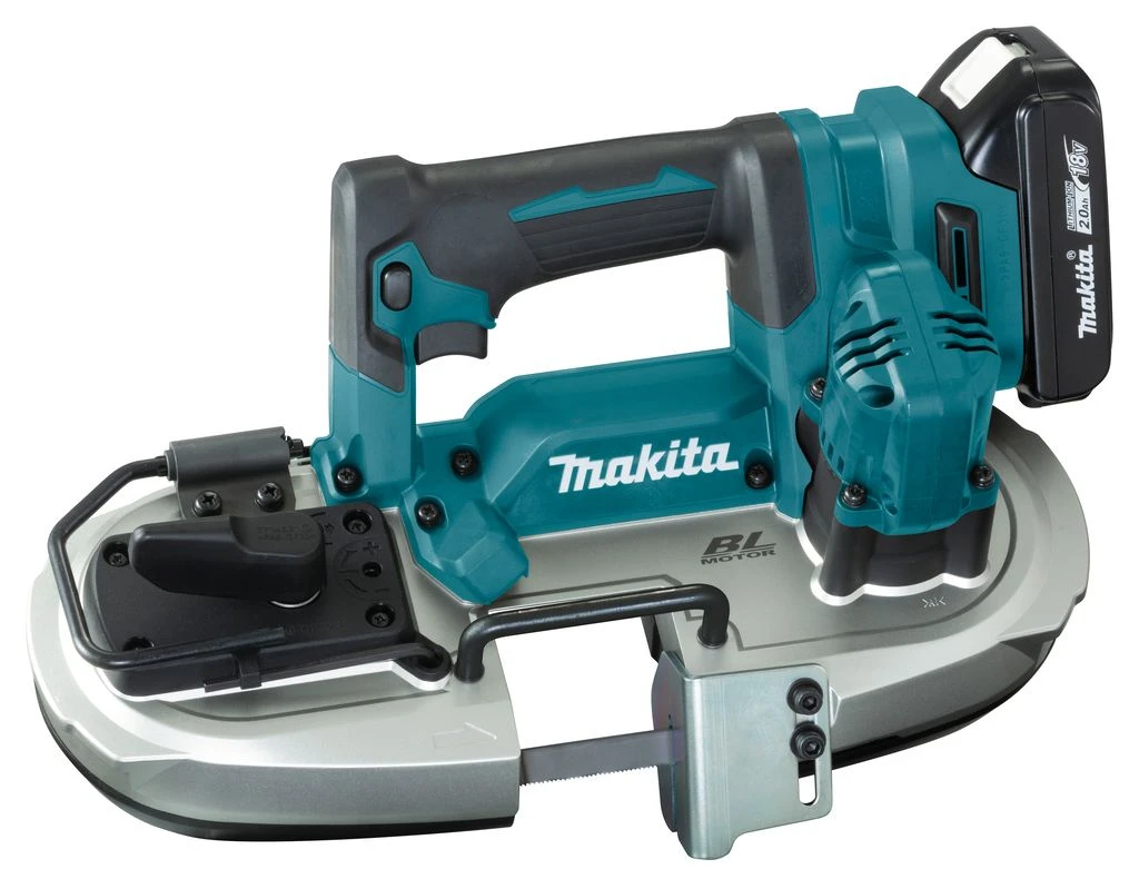 Makita DPB184RAE 18V Bandzaag 2x2,0Ah Accu Met Snellader In Doos 1 Makita DPB184RAE 18V Bandzaag 2x2,0Ah Accu Met Snellader In Doos