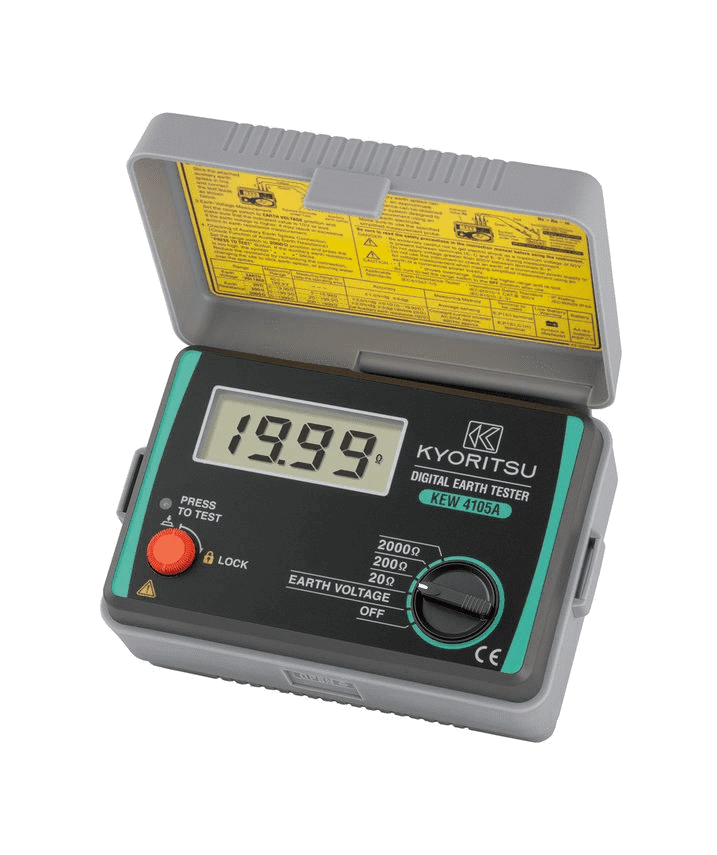 Kyoritsu Digitale Aardverspreidingsweerstandmeter 2/3 Draads 4105A 1 Kyoritsu Digitale Aardverspreidingsweerstandmeter 2/3 Draads 4105A