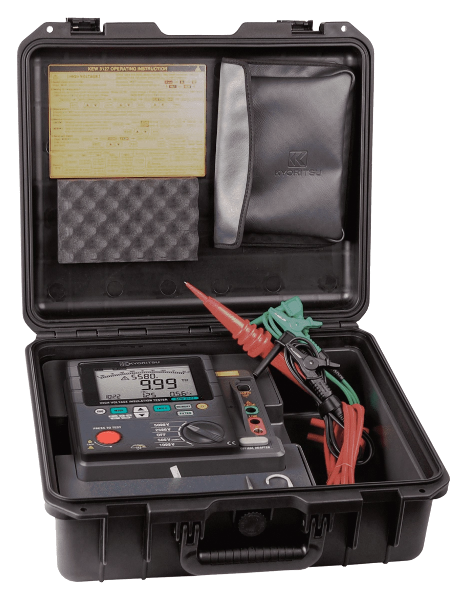 Kyoritsu 5kV Digitale Isolatieweerstandmeter 250/500/1000/2500/5000V Met PI 3127 1 Kyoritsu 5kV Digitale Isolatieweerstandmeter 250/500/1000/2500/5000V Met PI 3127