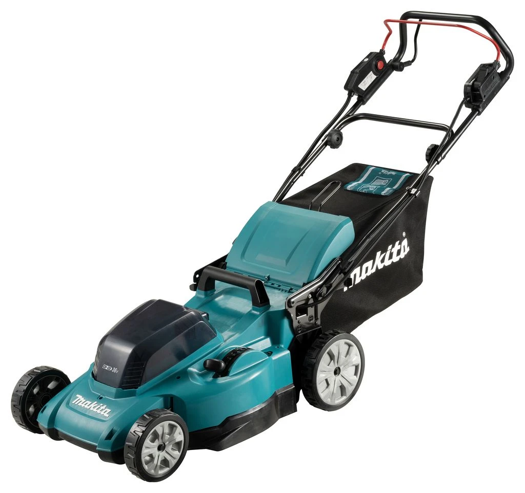Makita DLM481PT2 2x18V Grasmaaier 48cm 2x5,0Ah Accu Met Duo Snellader In Doos 1 Makita DLM481PT2 2x18V Grasmaaier 48cm 2x5,0Ah Accu Met Duo Snellader In Doos