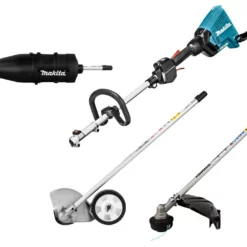 Makita DUX60ZX9 2x18V Combisysteem Body Met Bosmaaier-, Kantensnijder- En Bladblazer Opzetstuk In Doos