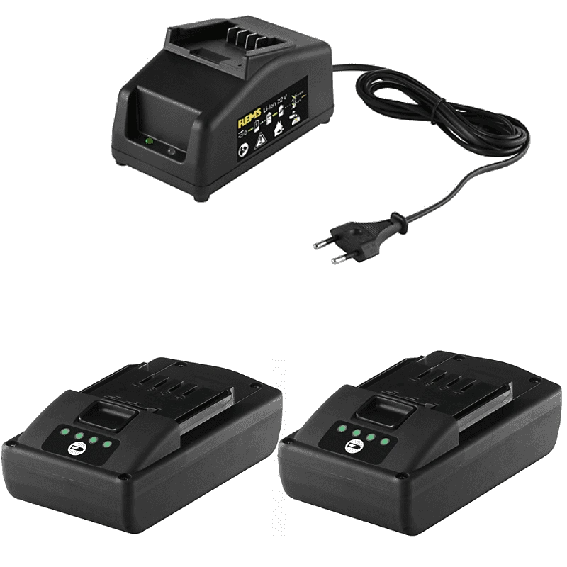 Rems Power-Pack 22V 1,5Ah/230V,70W Li-Ion 2 X Accu + Oplader 1 Rems Power-Pack 22V 1,5Ah/230V,70W Li-Ion 2 X Accu + Oplader