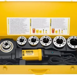 REMS Amigo 2 Compact Set R 1/2-3/4-1-1 1/4-1 1/2-2 Elektrisch Draadsnij-ijzer Met Snelwisselsnijkoppen 540024 -Makita Winkel r540024 p0001