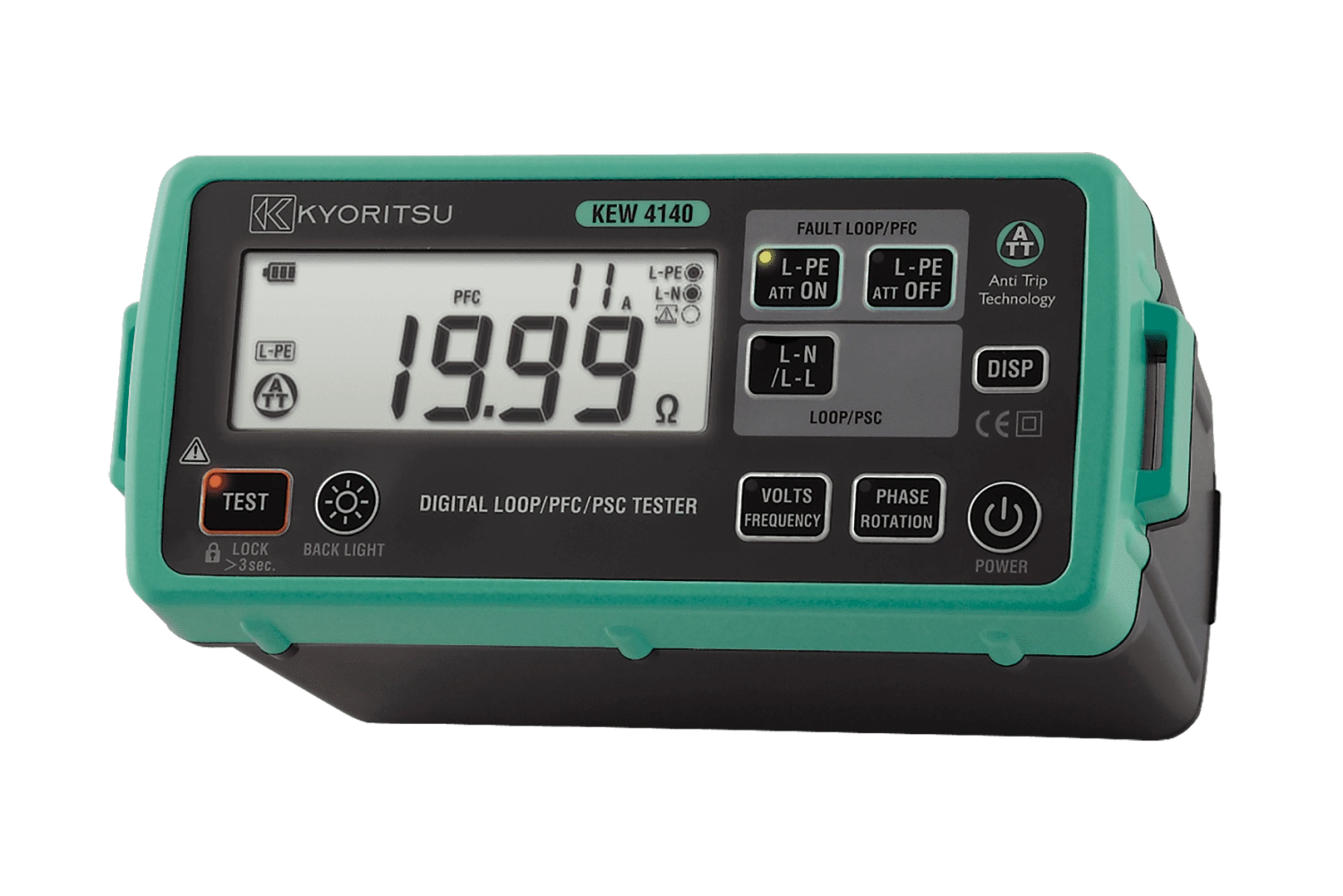 Kyoritsu Impedantiemeter Met Een Teststroom Tot 6A Met ATT 4140 1 Kyoritsu Impedantiemeter Met Een Teststroom Tot 6A Met ATT 4140