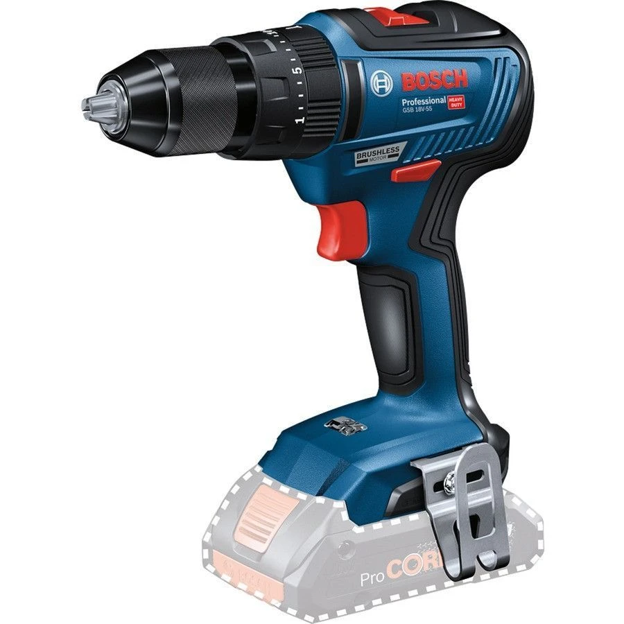 Bosch Blauw GSB 18V-55 Accu Schroefklopboormachine 18V Body 1 Bosch Blauw GSB 18V-55 Accu Schroefklopboormachine 18V Body