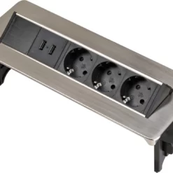 Brennenstuhl Indesk Power USB-Charger Stekkerdoos 3-voudig 2x USB 2m Horizontaal 1396200113